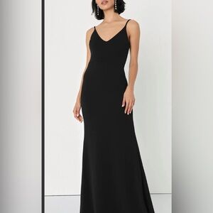 Lulus Infinite Glory Black Maxi Dress XS NWOT